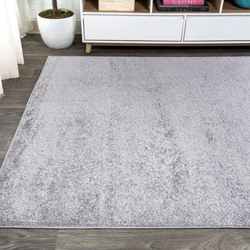 Haze Solid Low-pile Area Rug Gray